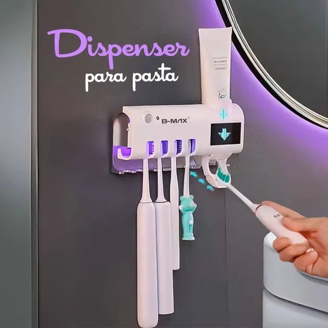 Dispenser Automático Pasta e Suporte Escova de Dente B-Max - Foto 2