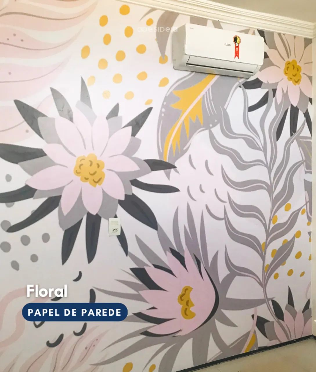 Aplicação papel de parede adesivo  - Foto 4