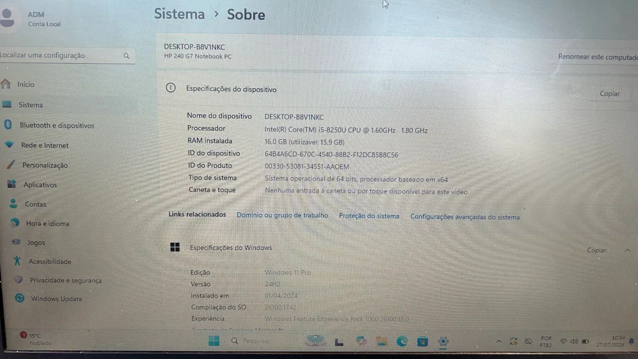 NOTEBOOK HP240 G7 - Foto 5