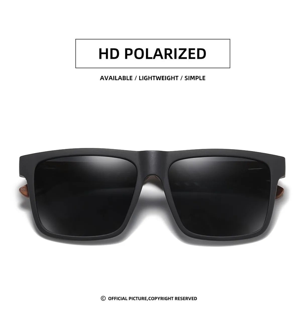 Estilo!!! Oculos polarizado com fibra de bambu.  - Foto 3