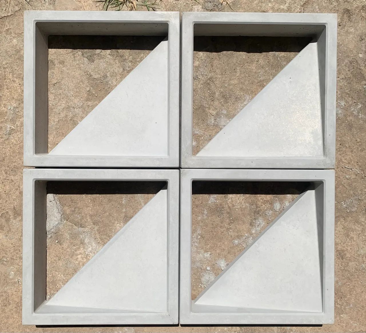 Bloco de concreto decorativo 30x30 Triangular  - Foto 2