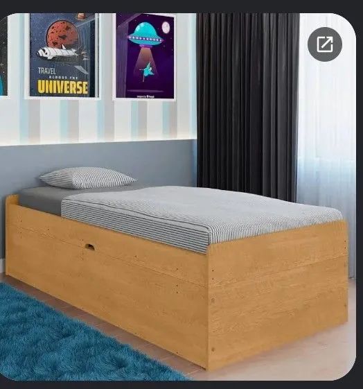 Cama com baú solteiro 