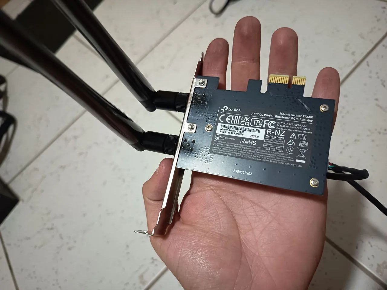 Adaptador Wi-Fi 6/Bluetooth AX3000 TP-Link Archer TX50e - Foto 3
