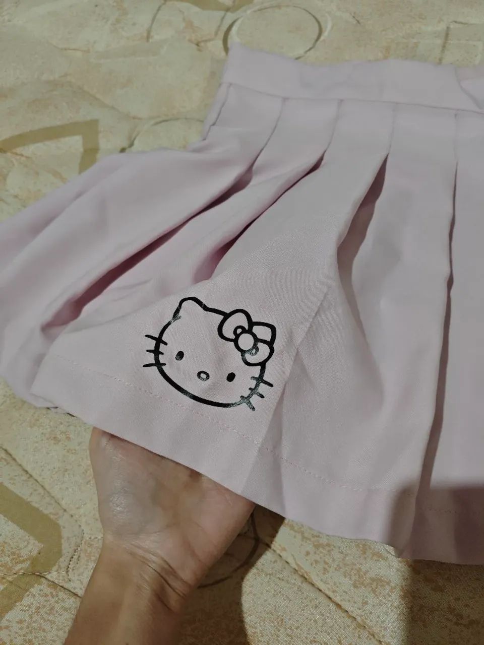 Saia infantil ou mini saia xpp/pp Hello Kitty rosa bebê - Foto 2