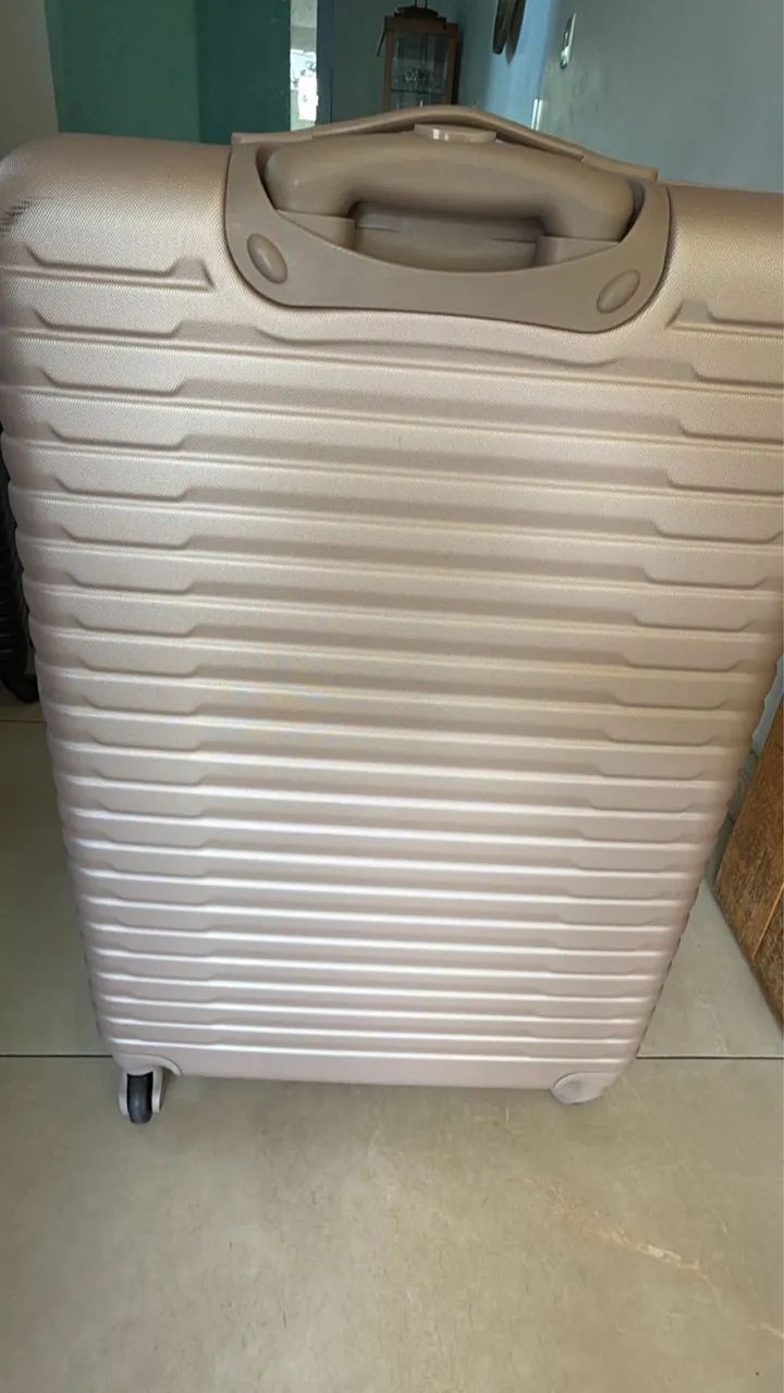 Mala de viagem de 23kg bege gold - Foto 3