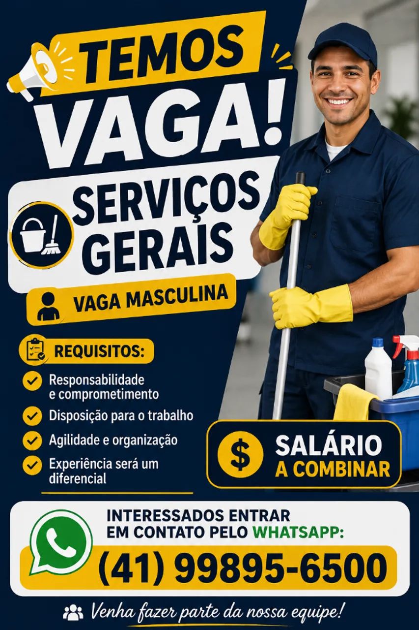 VAGA SERVIÇOS GERAIS