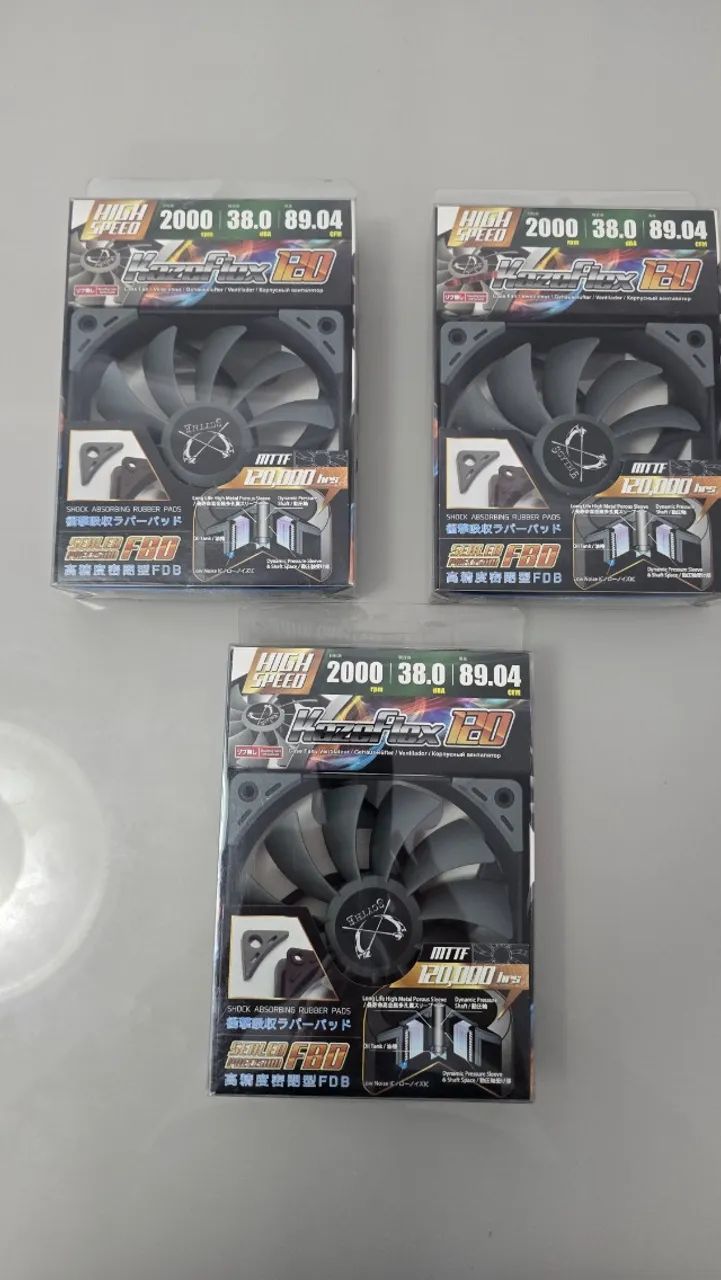 kit 3 ventoinhas / fans Kaze Flex 120mm