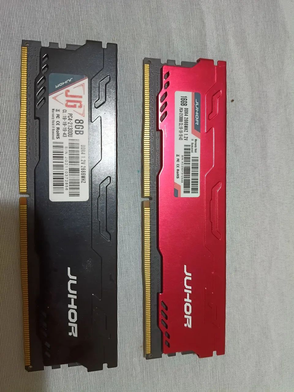 Memória DDR4 16G + DDR4 8G
