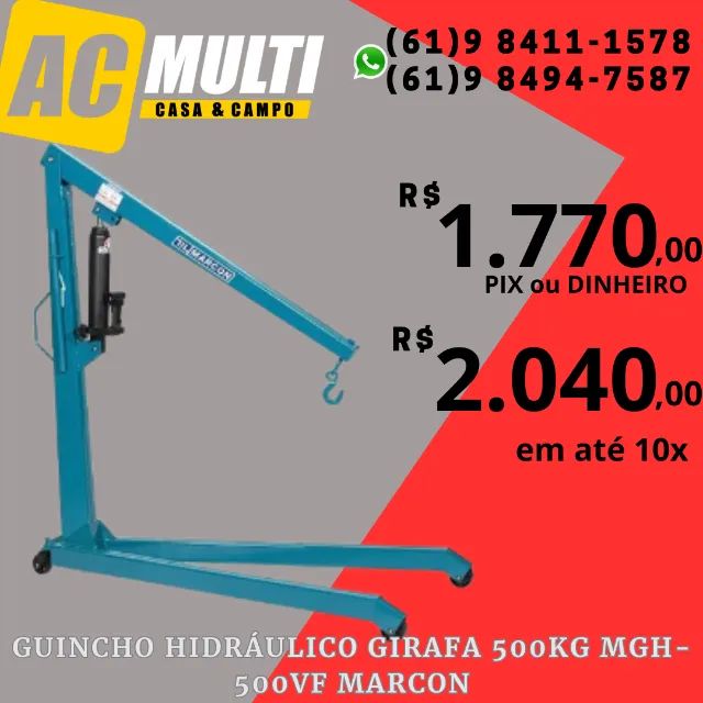 Guincho hidráulico Girafa 500kg MGH-500VF MARCON