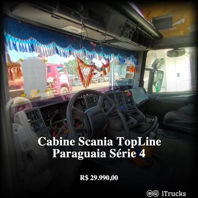 Cabine Scania TopLine Paraguaia Teto Alto Leito Série 4 - Foto 11