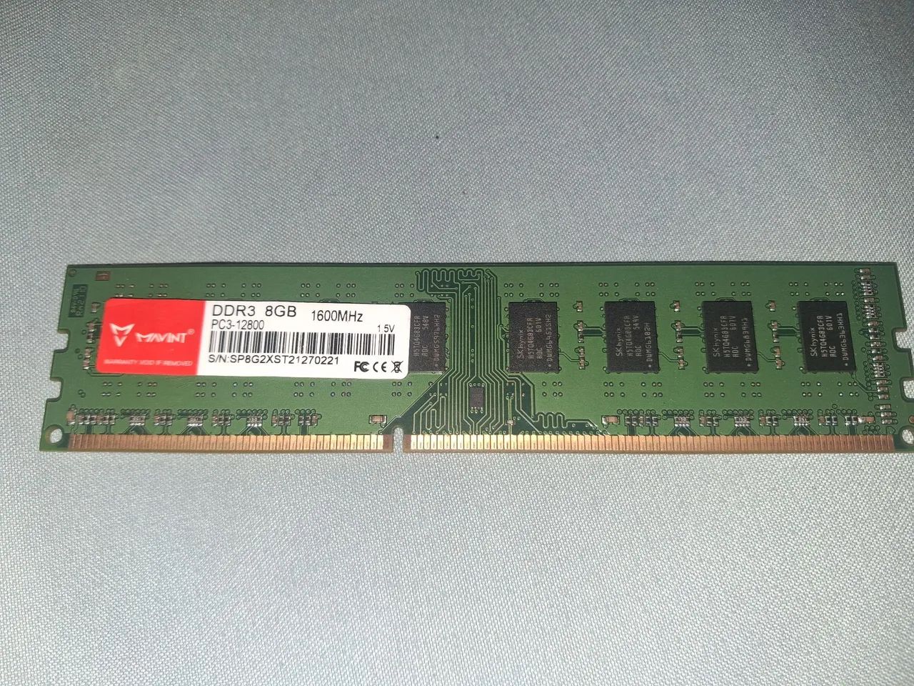 8 gb ram DDR3 1600 MHz 