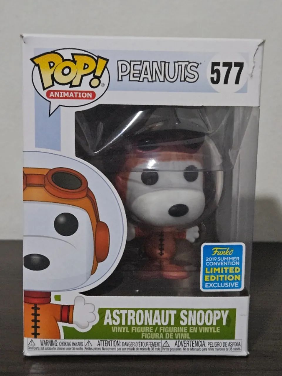 Funko Pop Astronaut Snoopy 577 Caixa Rasgada Peanuts