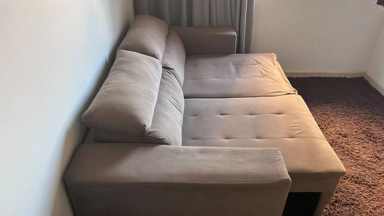 Sofá + tapete + painel TV