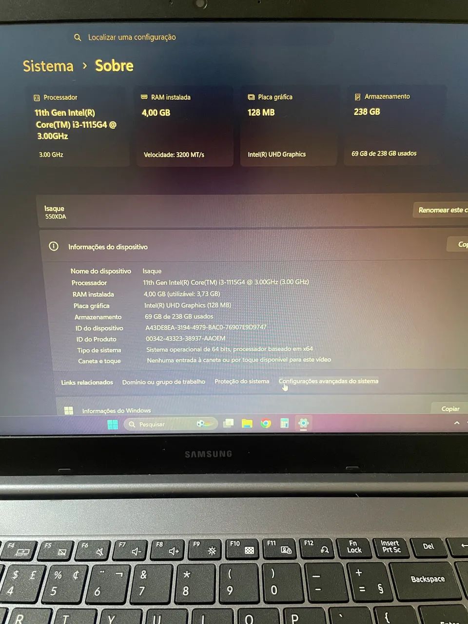 Notebook Samsung I3 11 geração  - Foto 3