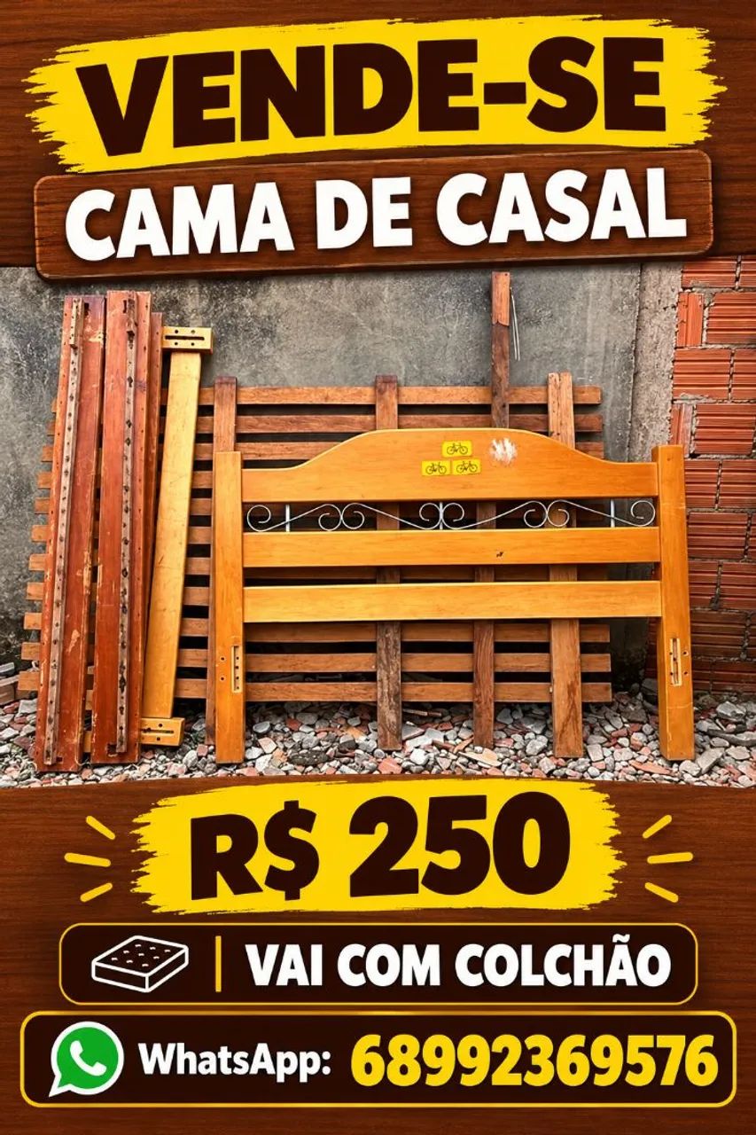 Vendo cama de casal 