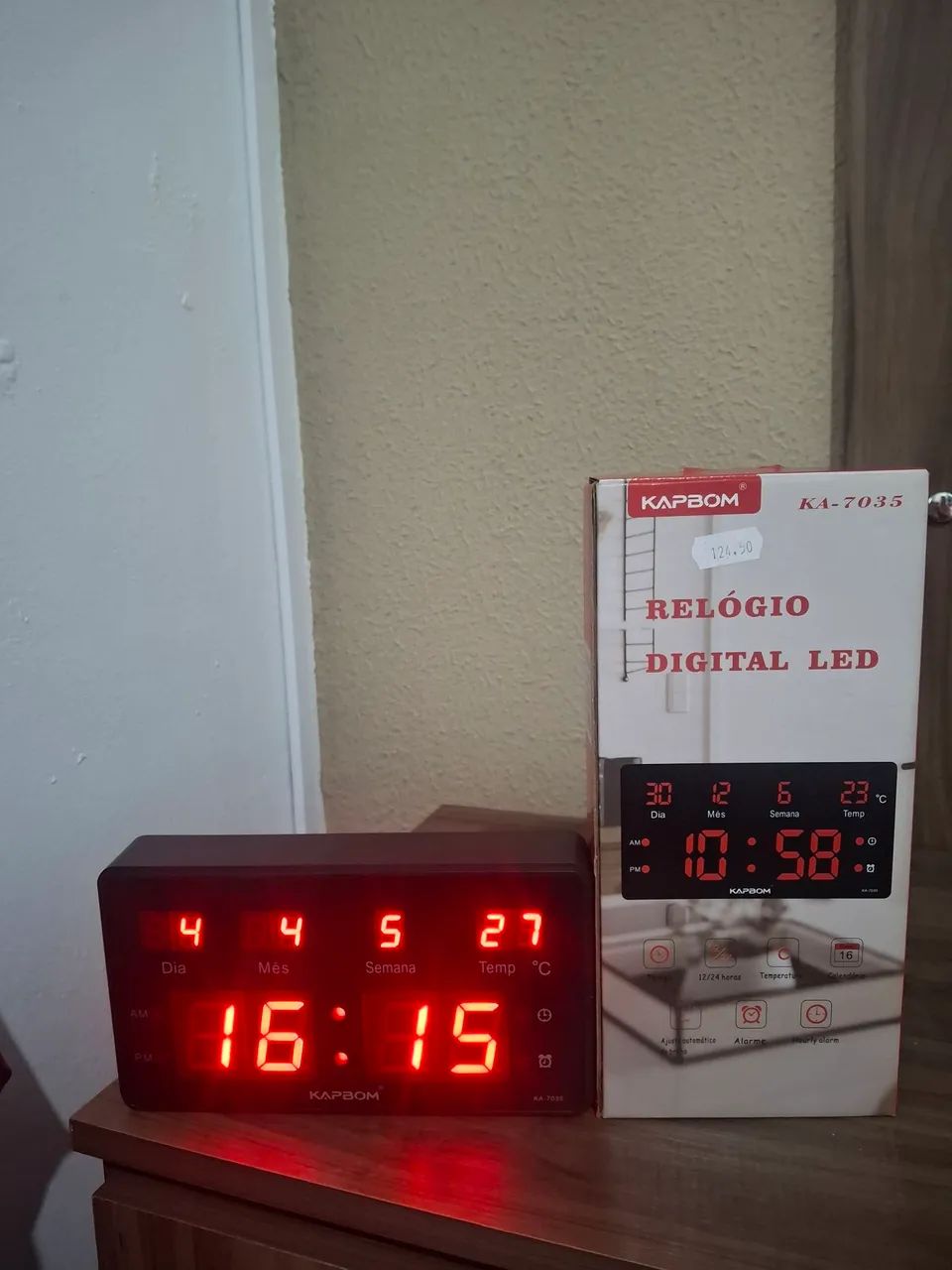 Relógio digital led