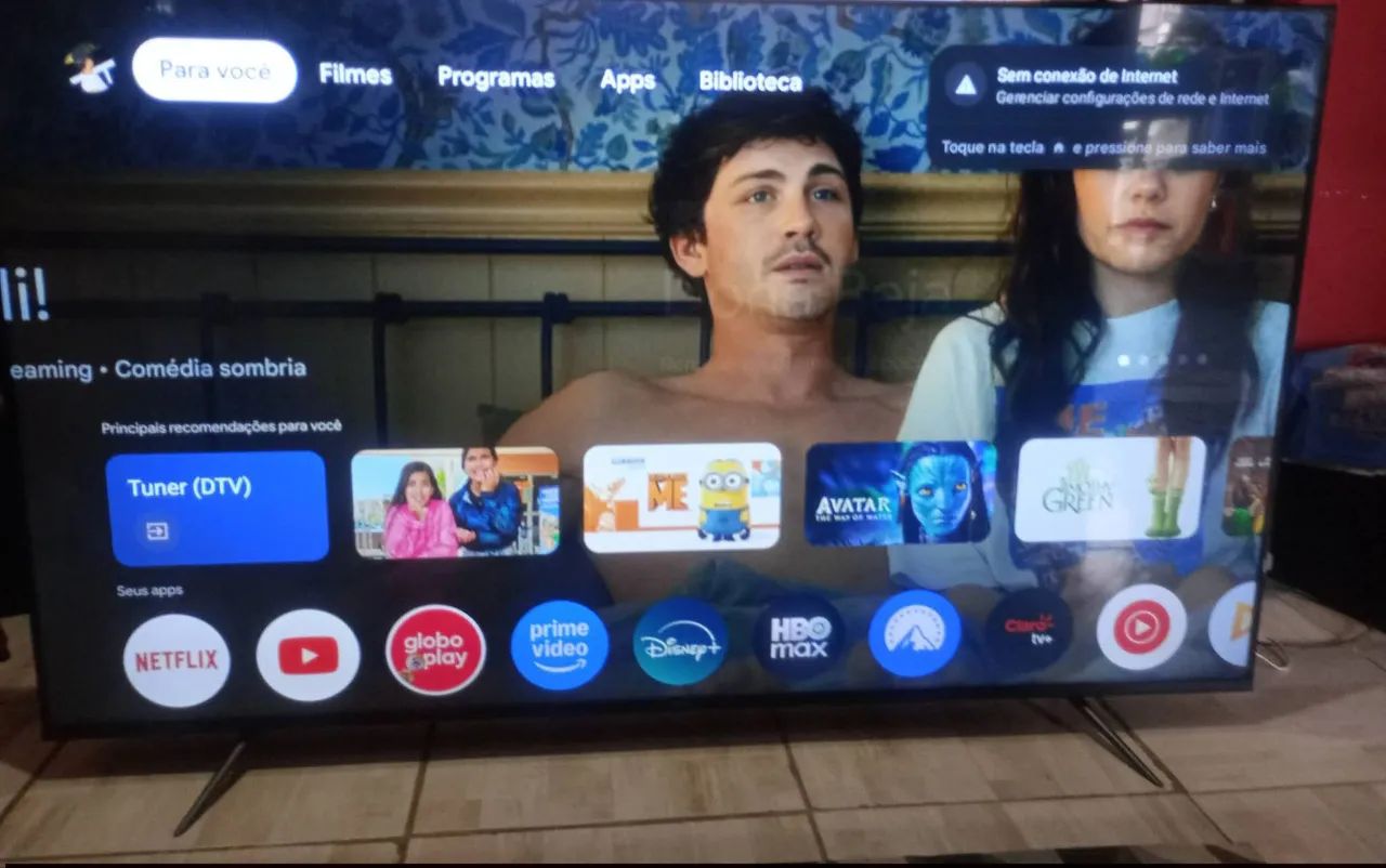 Tv 75 polegadas pouco tempo de uso 