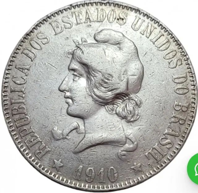 2000 Réis 1910, prata 0.900