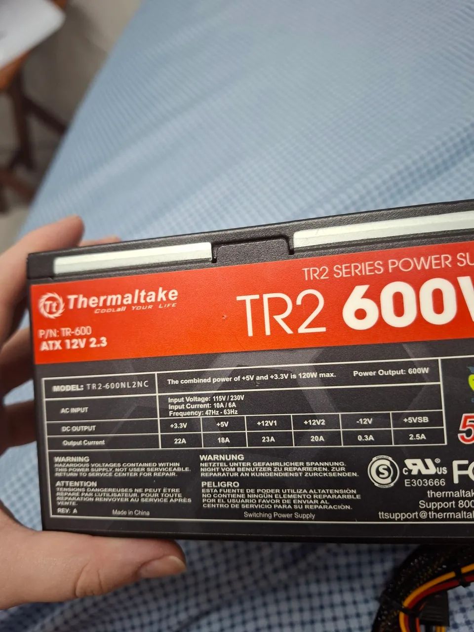 Fonte de pc, 600w, bivolt. Thermaltake