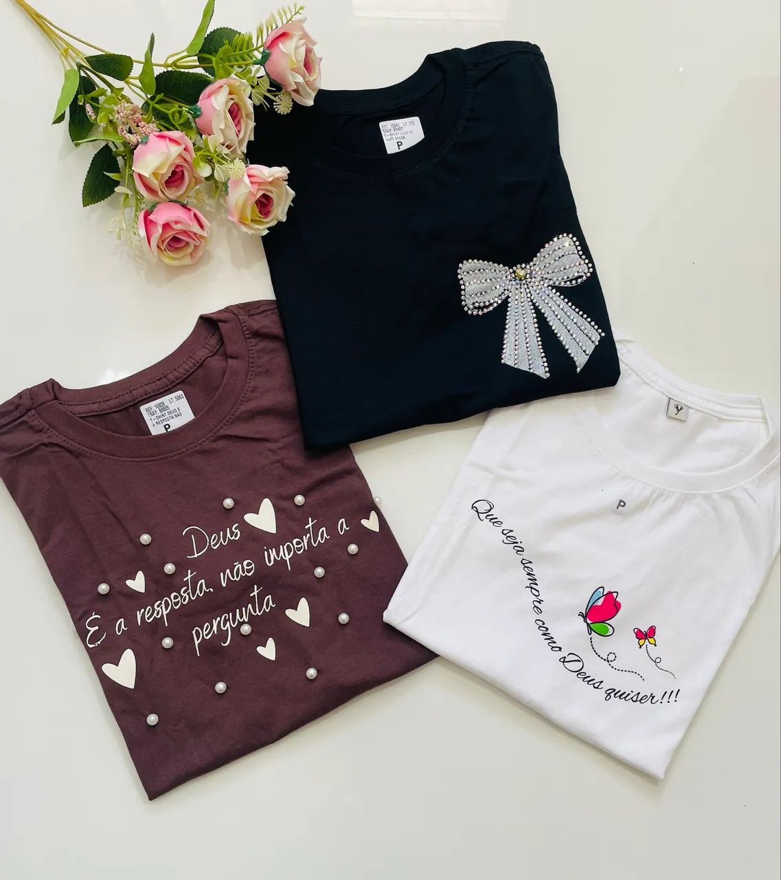 T-shirt feminina 100% algodão  - Foto 2