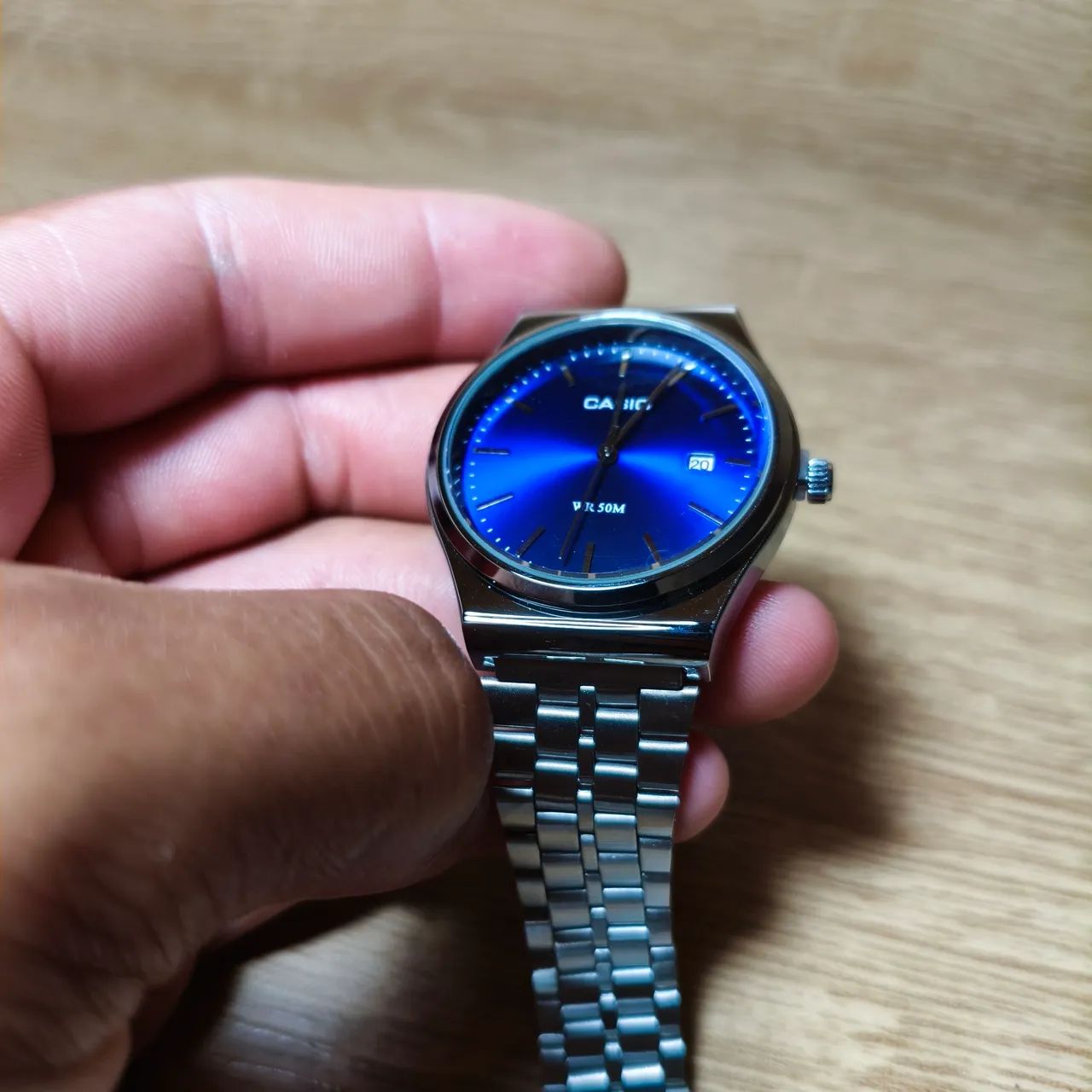 Relógio Casio WR 50M Azul  - Foto 5