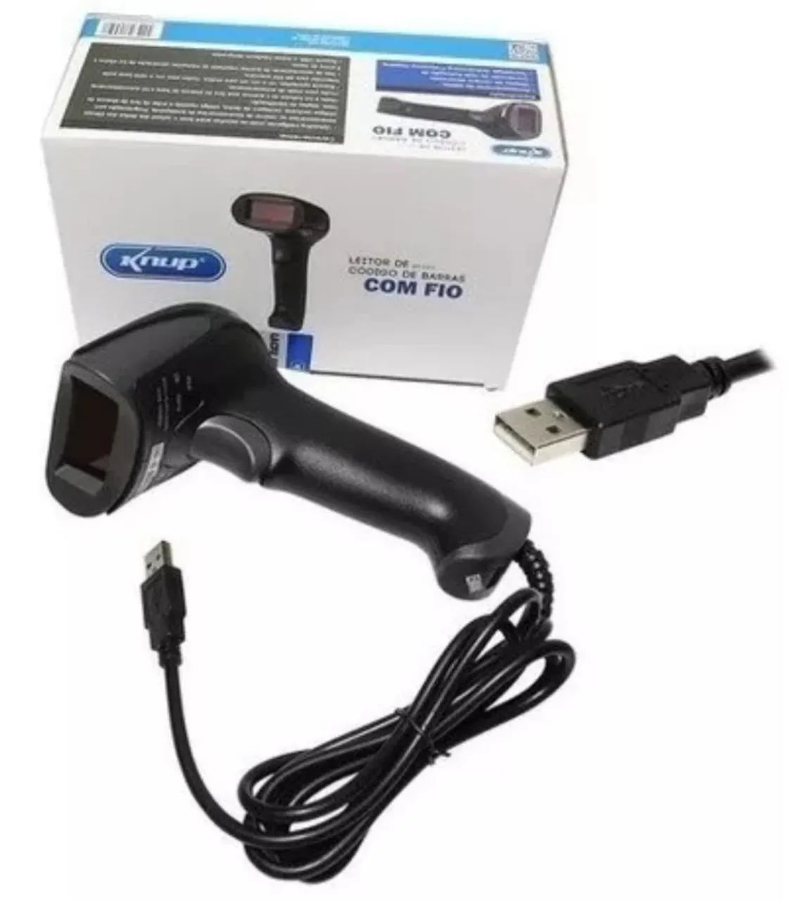 Leitor de código de barras com fio 