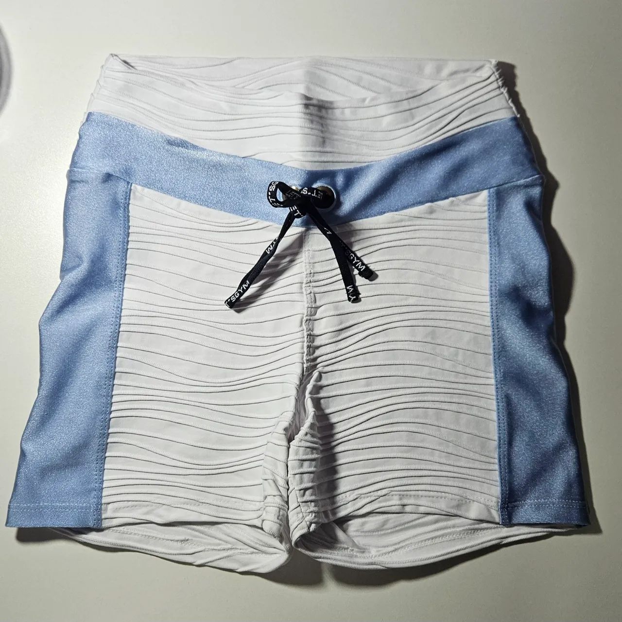 Short Let's Gym Branco/Azul "M"
