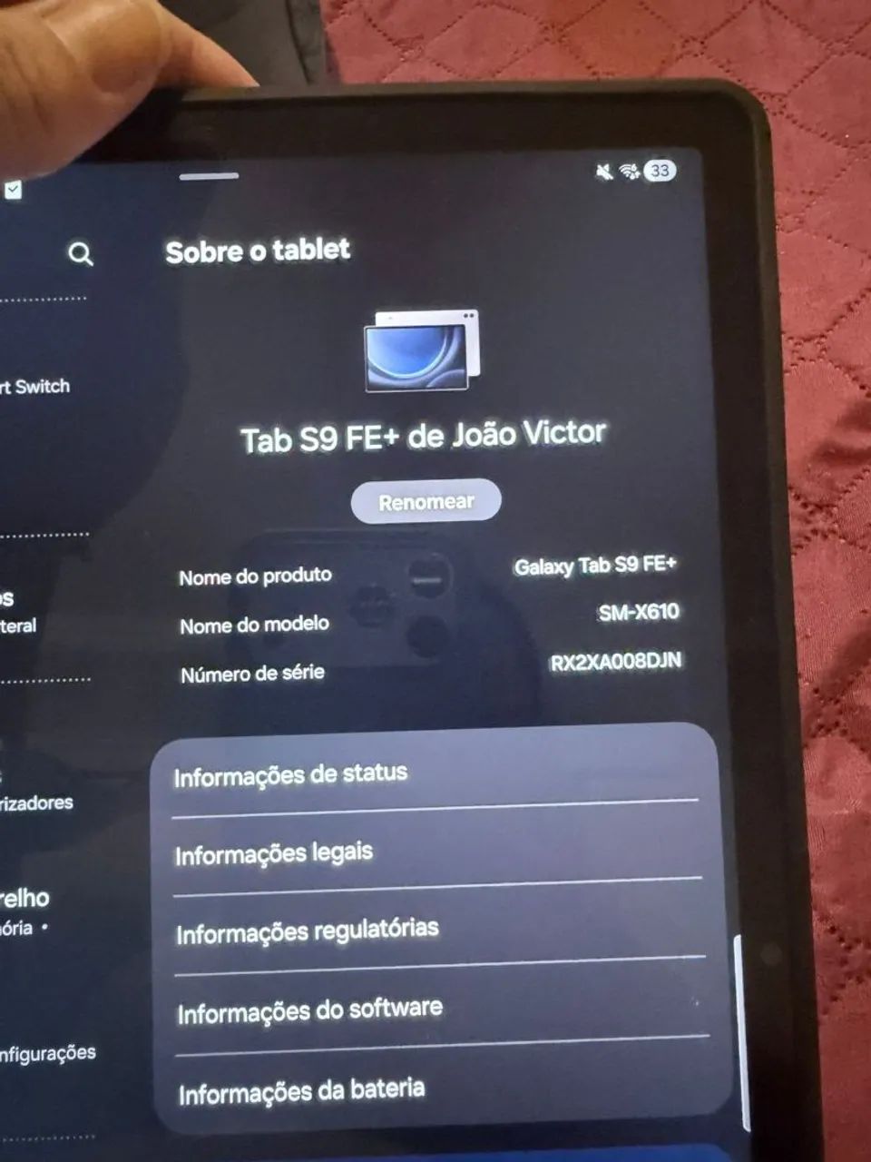 Galáxia S9 tabFE+