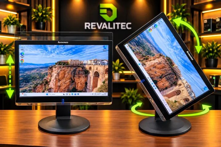 Monitor Lenovo 19 Widescreen Giratório Pivot Vga Dvi - Foto 4