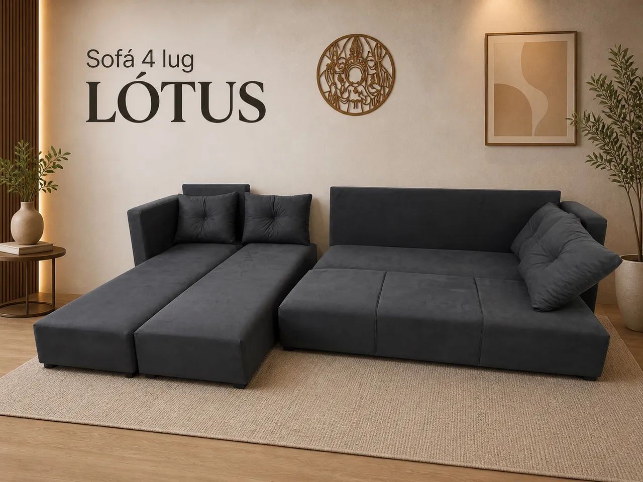 SOFÁ 4 Lug Bem Funcional direto de fábrica PAGUE NA ENTREGA  - Foto 2