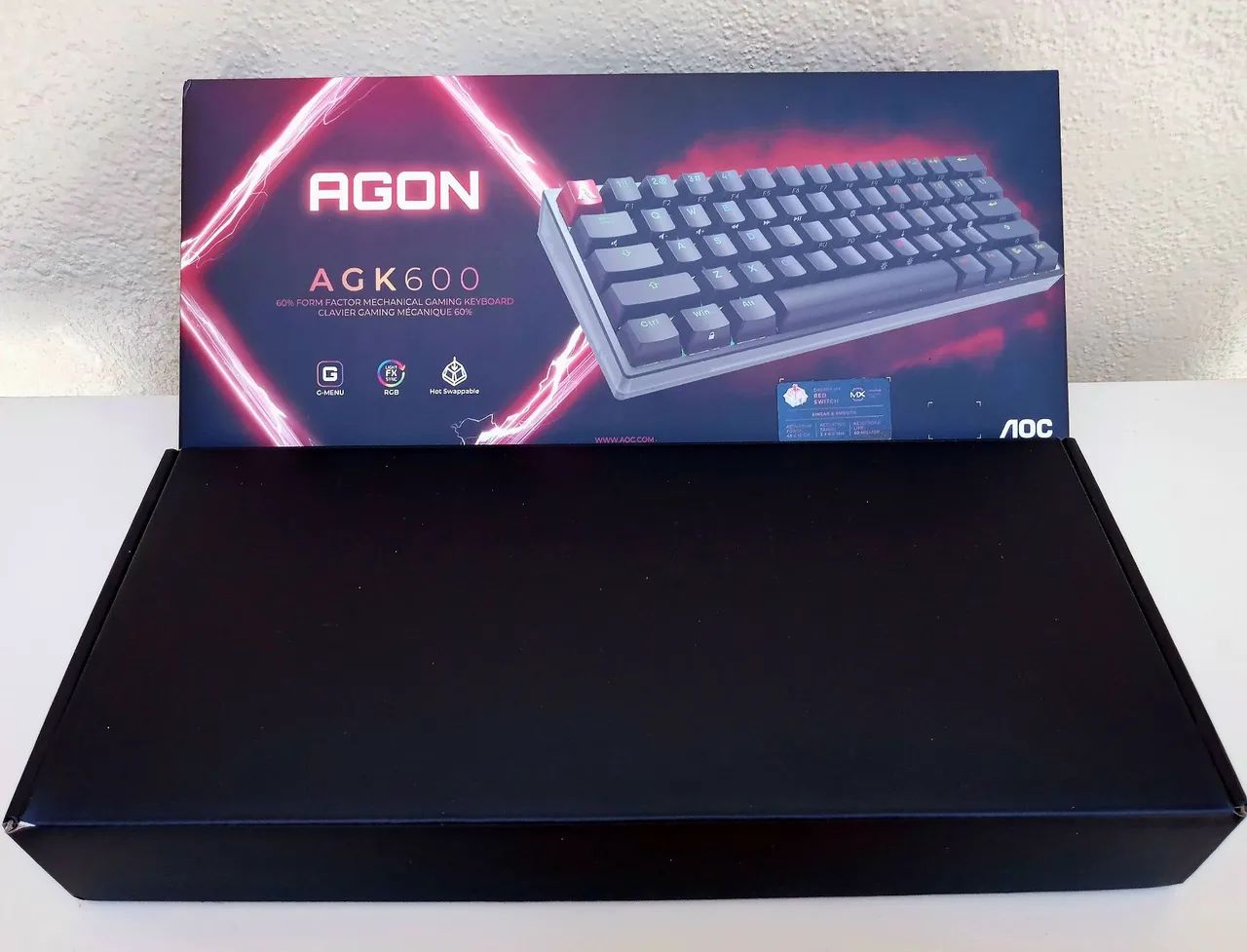 Teclado Mecânico RGB Aoc Agon AGK600, Excelente Estado, Muito Novo - Foto 3