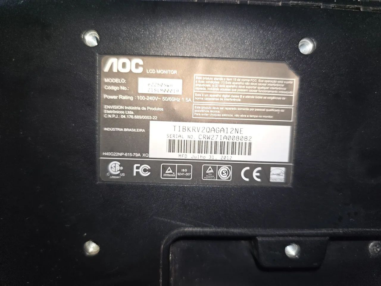 Monitor de LED AOC de 21,5 polegadas - Foto 5