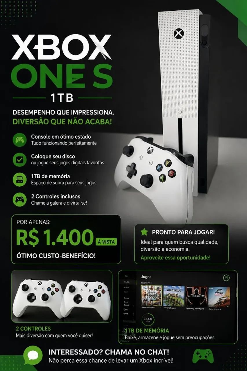 VENDO XBOX ONE S