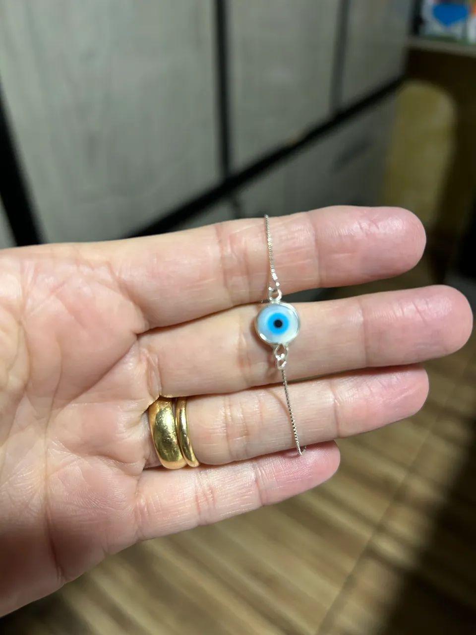 Pulseira de prata olho grego  - Foto 3