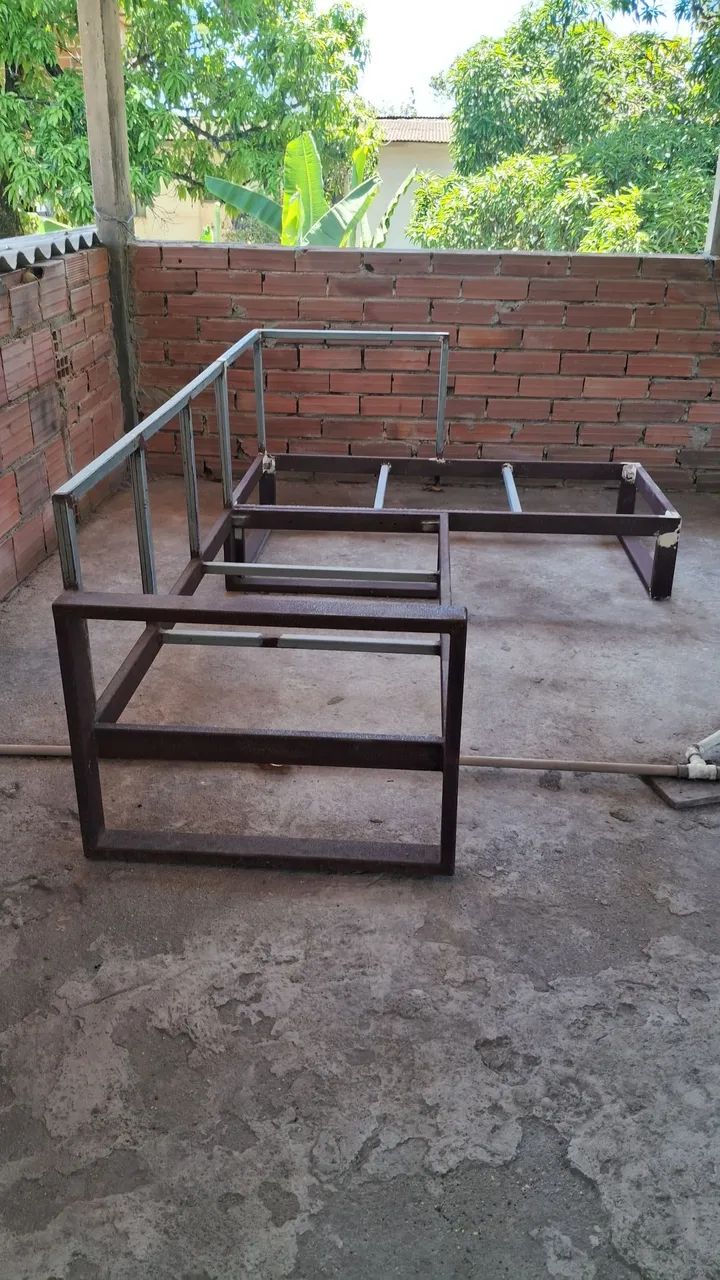 Estrutura de sofá moderno com chaise - Foto 5