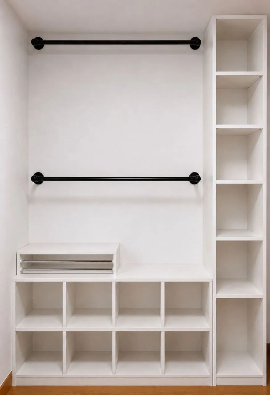 Closet moldulado em MDF e cabideiros - Foto 2