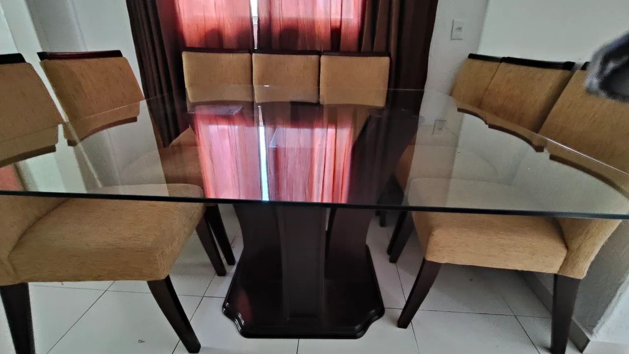 Mesa vidro grande 8 lugares. - Foto 4