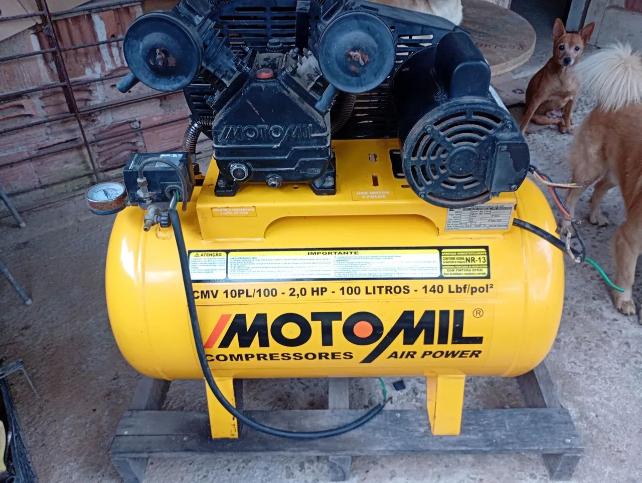 Compressor de ar, pintura