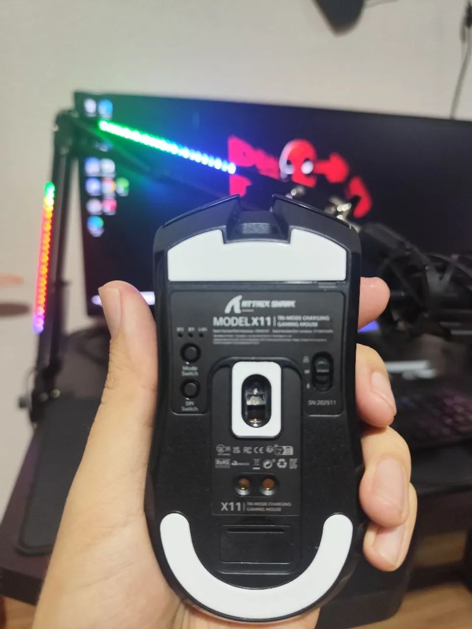 Mouse Gamer Attack Shark x11 (Novo) - Foto 5