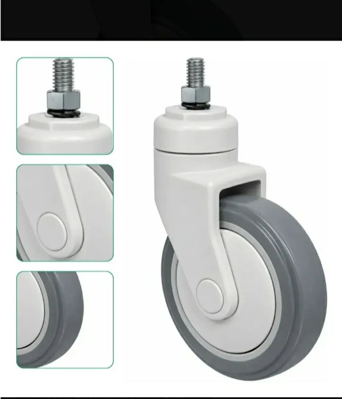 Rodízio Giratório Schioppa 4 polegadas Gnre 412 Bpe 100kg - Foto 2