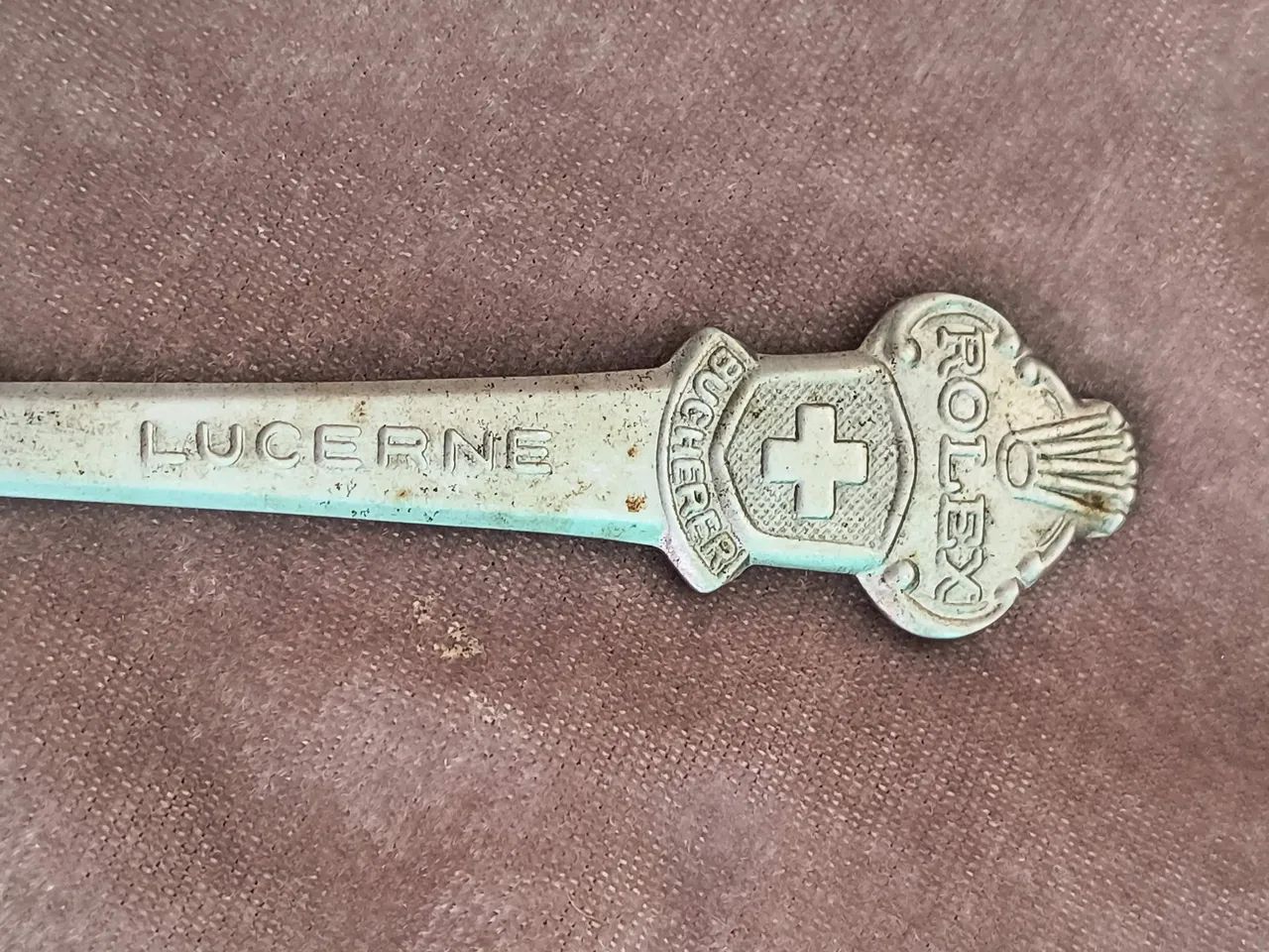 Colher colecionador ROLEX Antigo antiquário vintage rústico cozinha decoração metal casa - Foto 4
