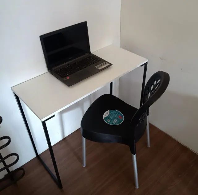 Mesa Multiuso NOVA Escrivaninha Estilo Industrial para Notebook Computador escritório birô - Foto 3