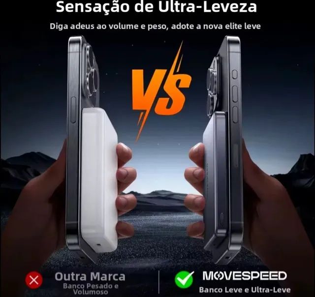 PowerBank Movespeed s10 10000mah Magsafe - Foto 3