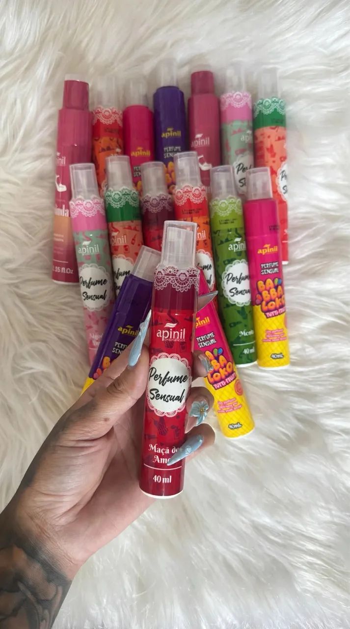 Perfume Sensual Apinil 40ml - Maçã do Amor + Tutti Frutti Baba Loko