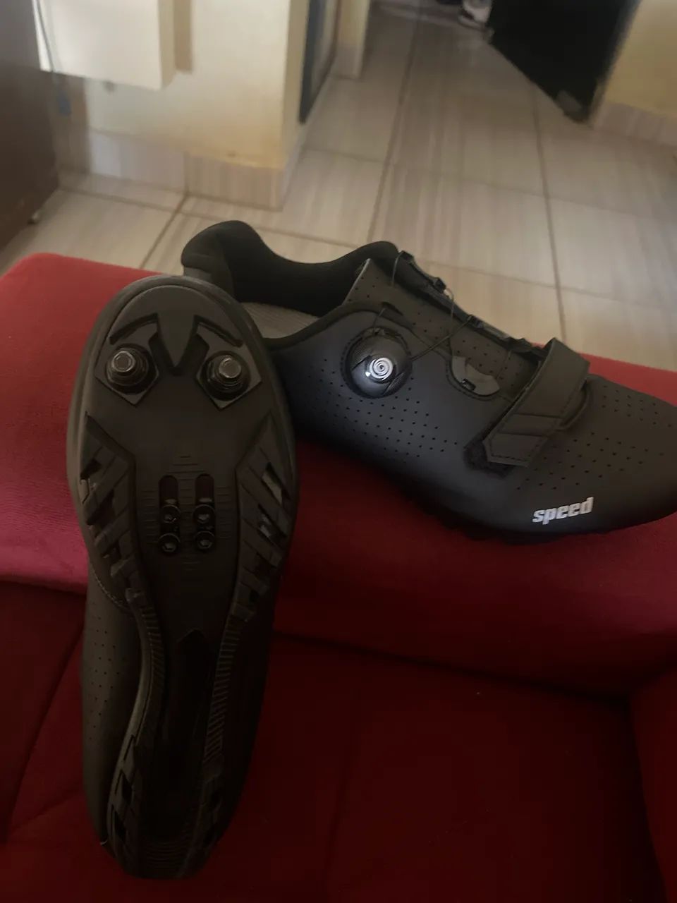 Sapatos De Ciclismo Mtb Sneakers Mountain Tênis De Bicicleta - Foto 4