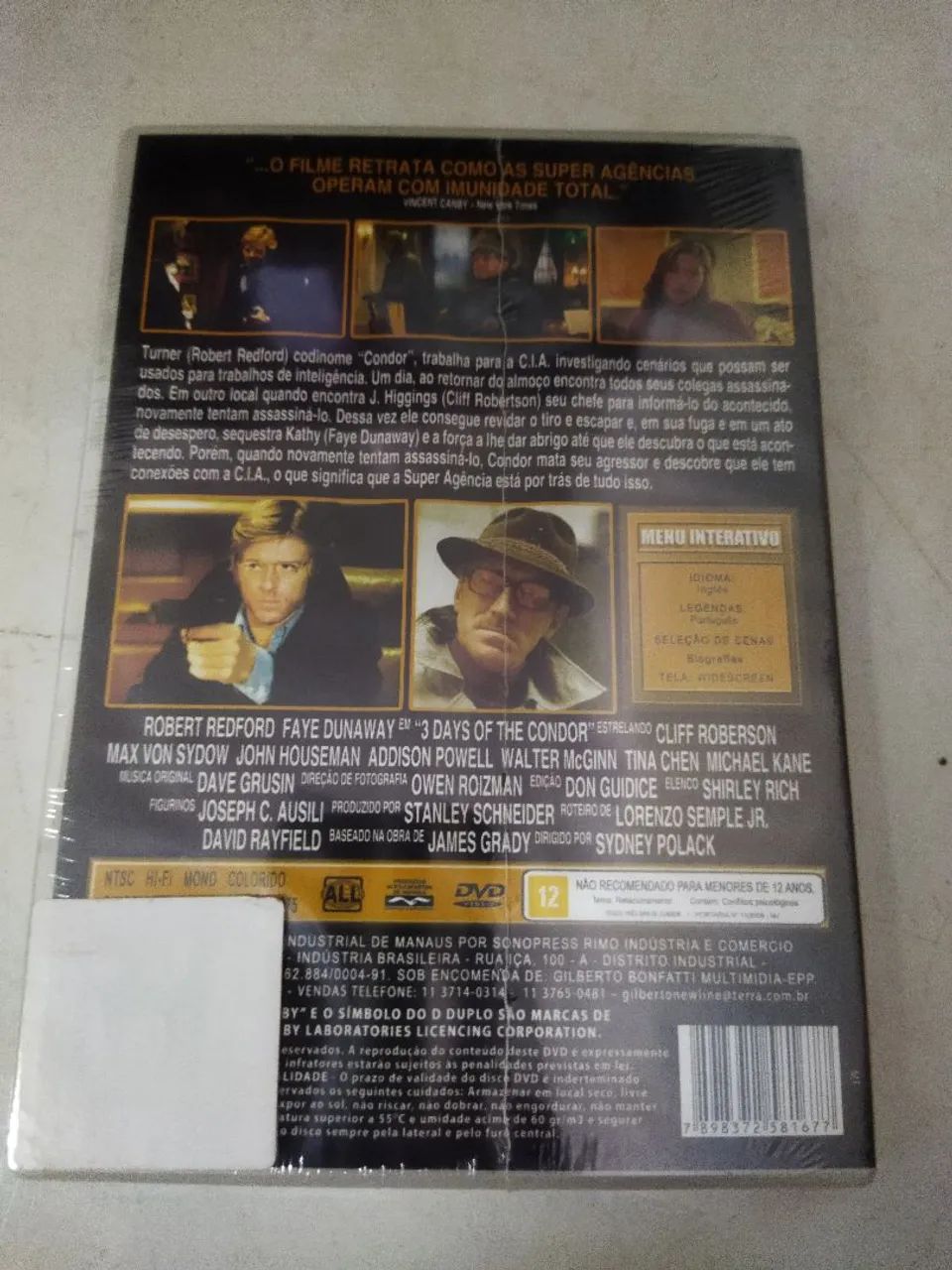 Dvd 3 Dias do Condor - Robert Redford - Foto 2