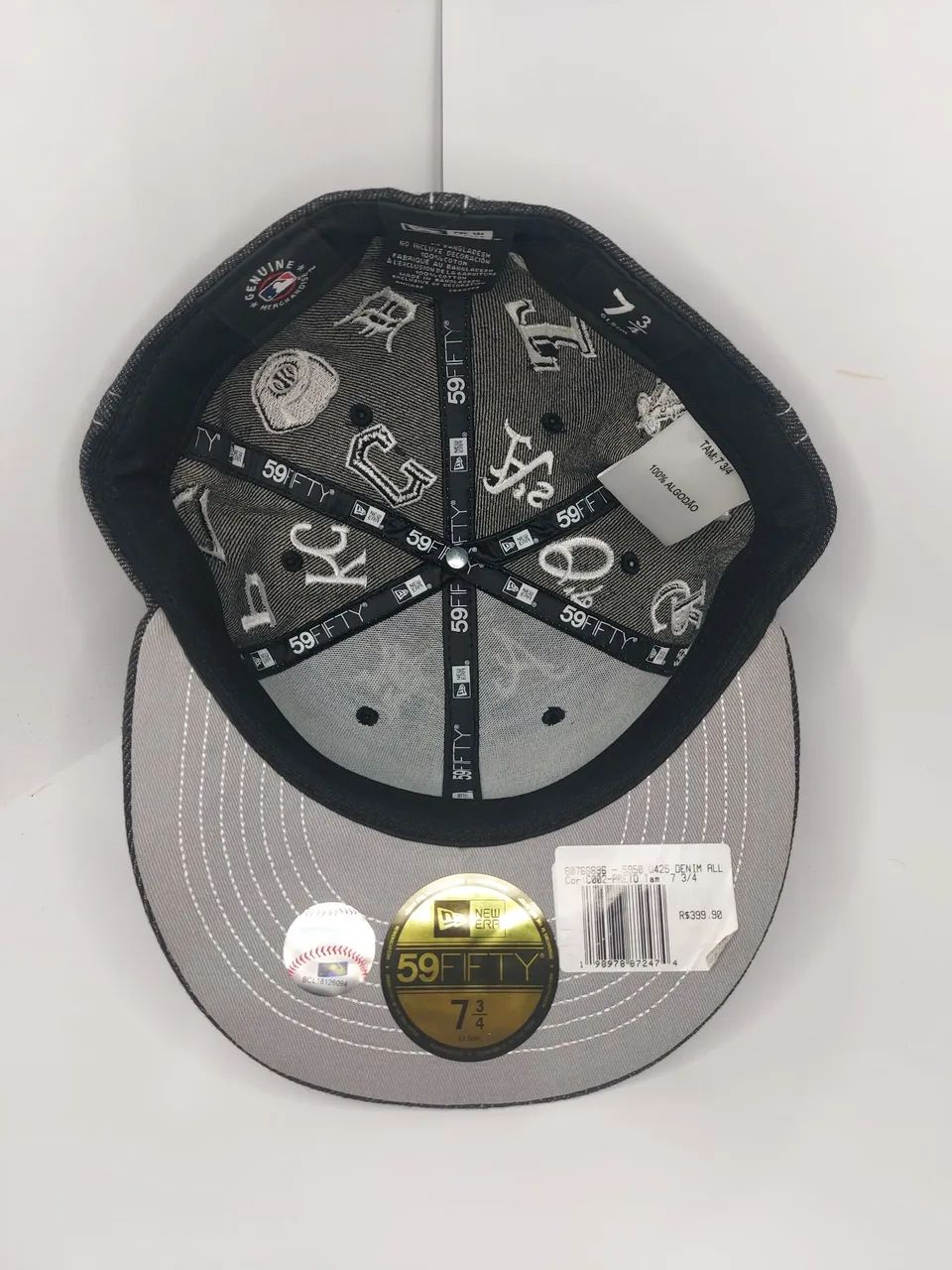 Boné 59fifty Branded preto - Aba reta - Baseball - Mlb - Foto 5