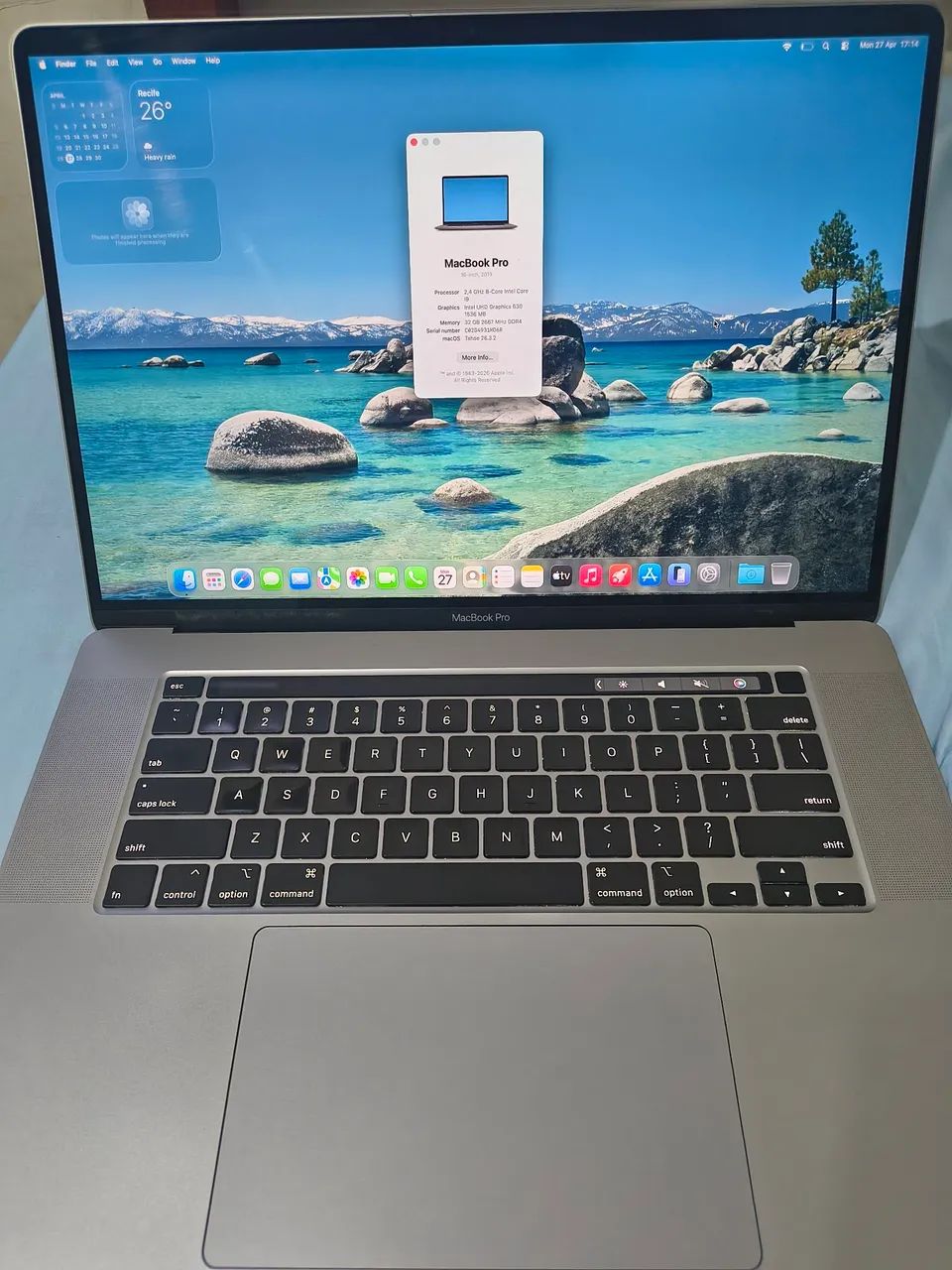 Macbook Pro 2019 32GB / i9 / 512GB SSD 16 Pol - Notebooks - Tambiá