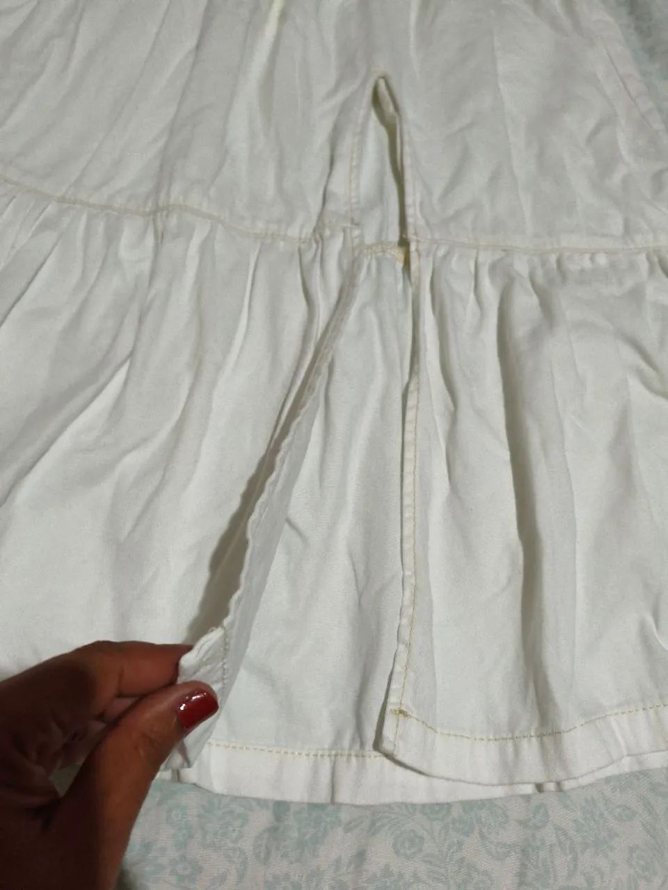 Saia jeans claro 38 - Foto 3
