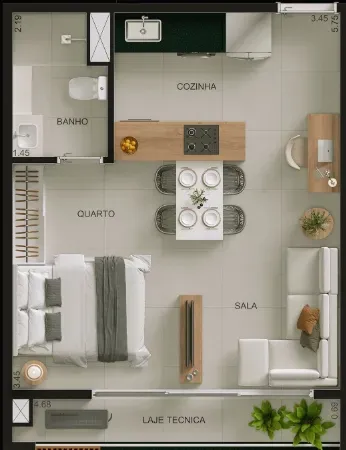 PLANTA 37m²